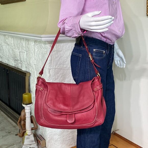 MAXXIMUM Genuine Pebble Leather Large Hobo Style Shoulder Bag - Picture 2 of 16